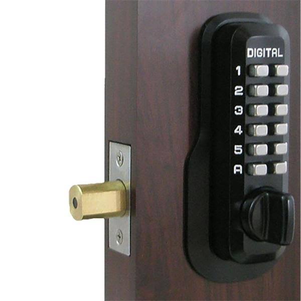 Black Mechanical Double Combination Deadbolt Lock N760041