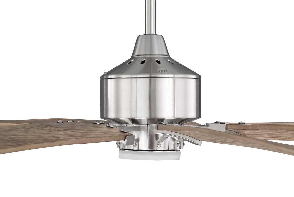 Polished Nickel Ceiling Fan with Light Kit O876