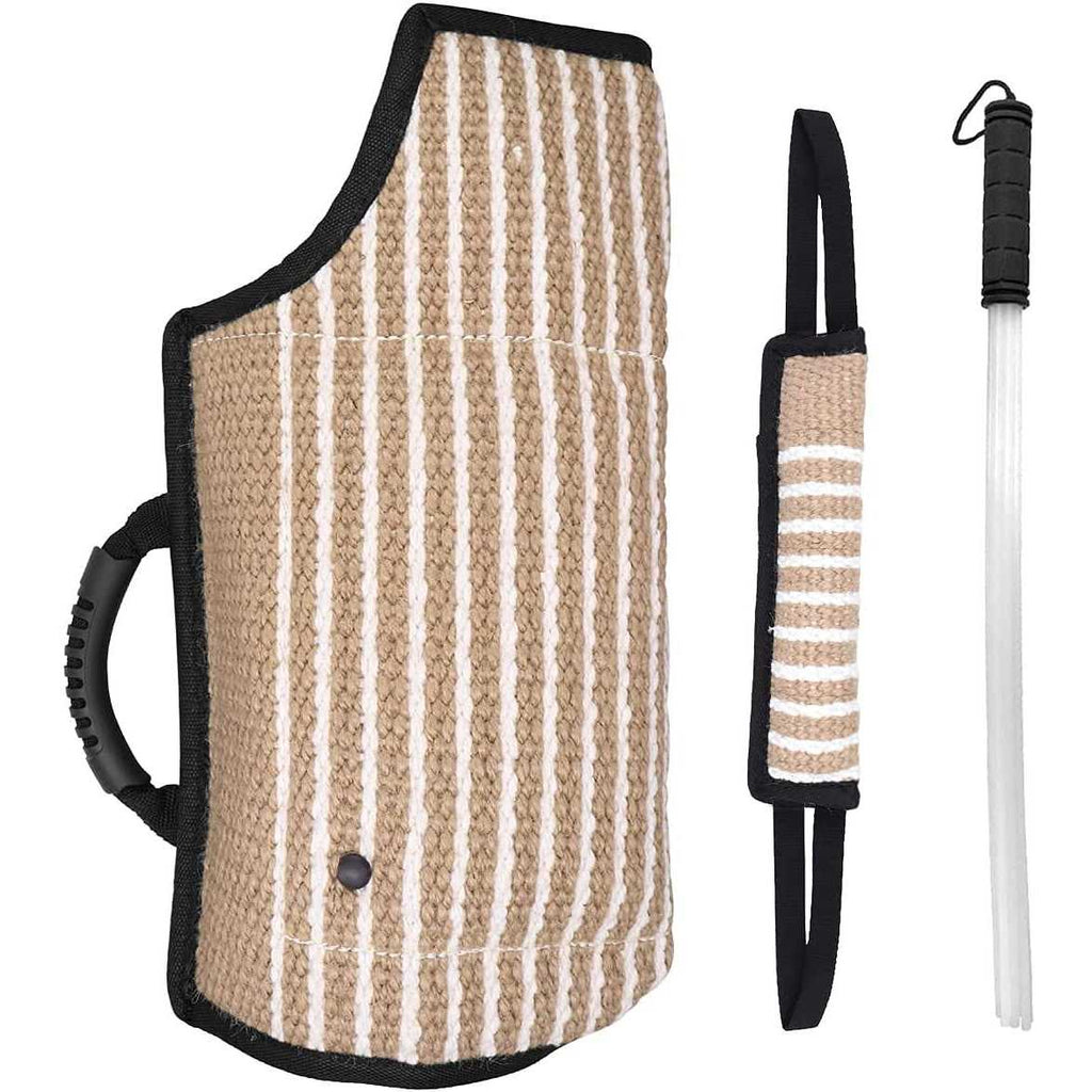 3 in 1 Dog Bite Training Set with Sleeve Arm, Whip Stick and Pillow Z422921