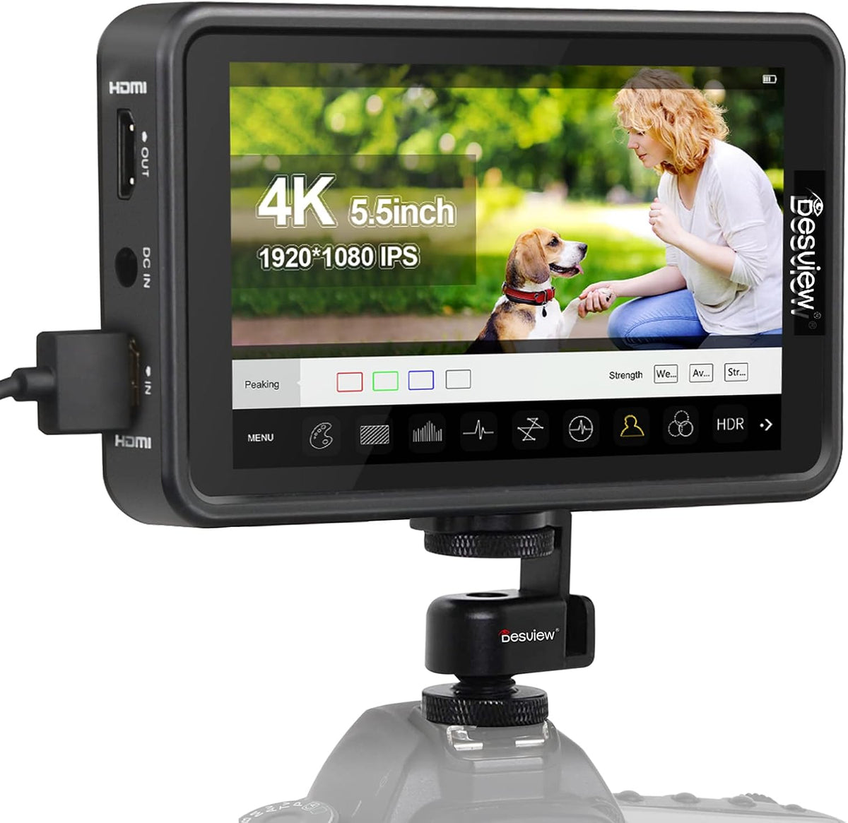 5.5 inch Touch Screen Camera Field Monitor with 4K Input/Output H8733