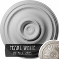 Traditional Ceiling Medallion, Hand-Painted Pearl White X715317