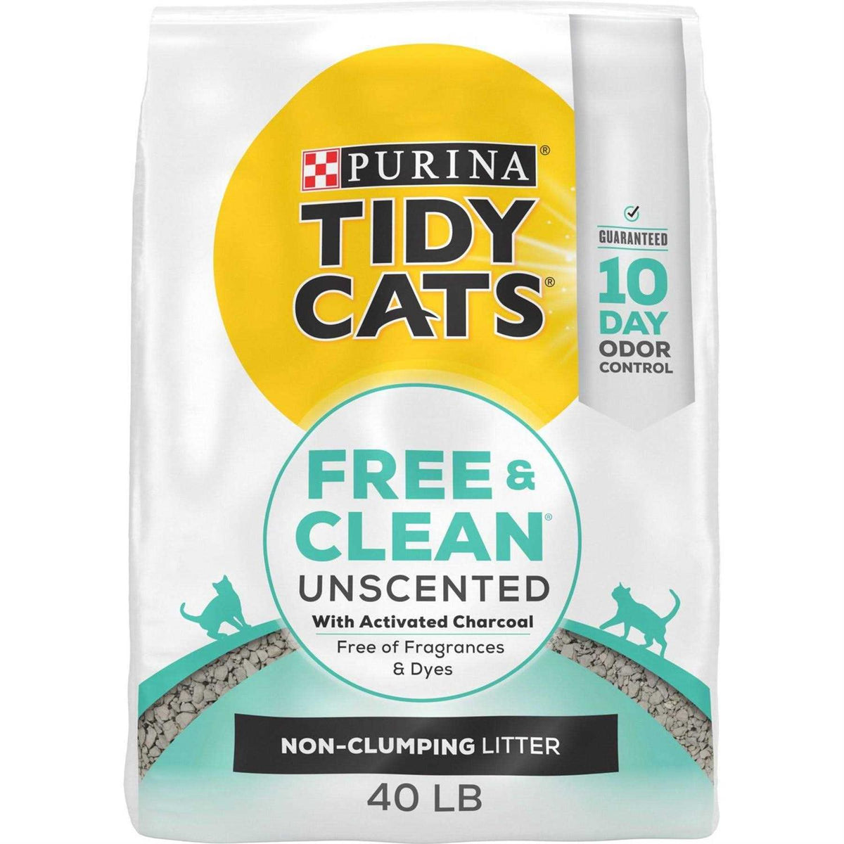 Unscented Non Clumping Cat Litter with Activated Charcoal T506
