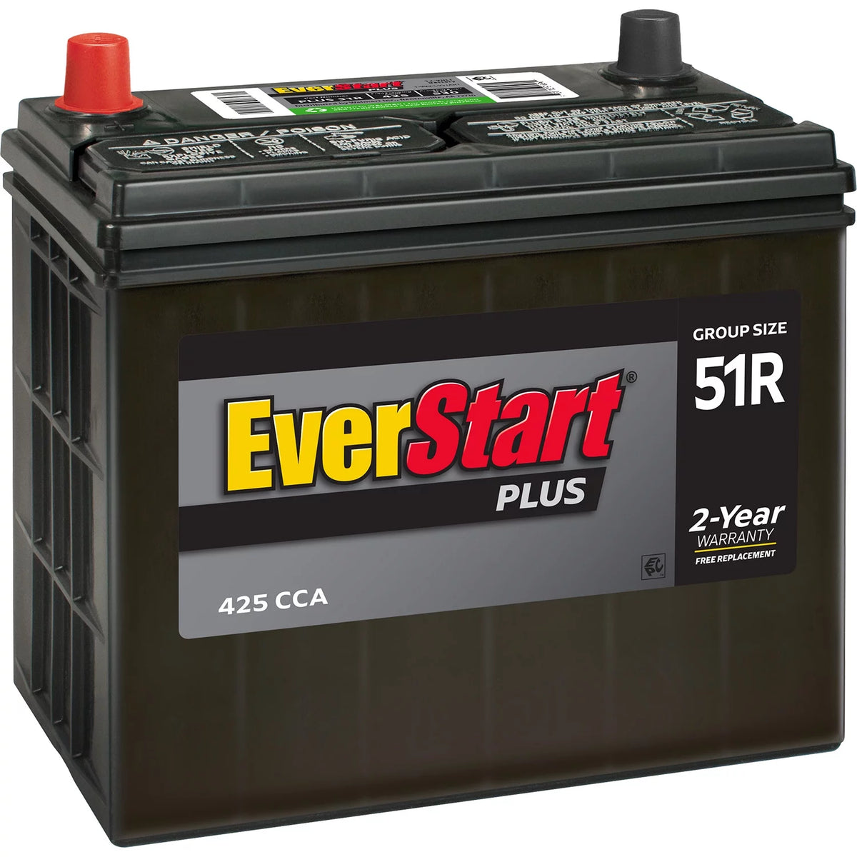 Lead Acid Automotive Battery Group Size 51R 12 Volt 425 CCA P51301