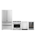 36 Gas Range, Refrigerator with Ice Maker, Dishwasher and Wine Cooler S86108