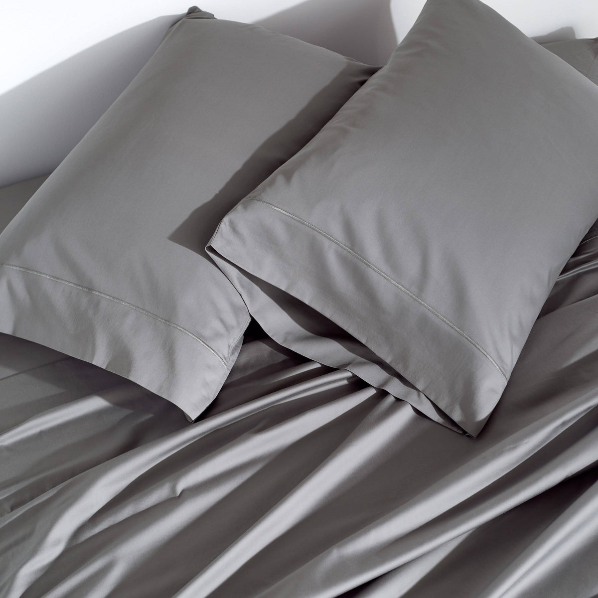 King Black Cotton Silk Fitted Sheet E787834