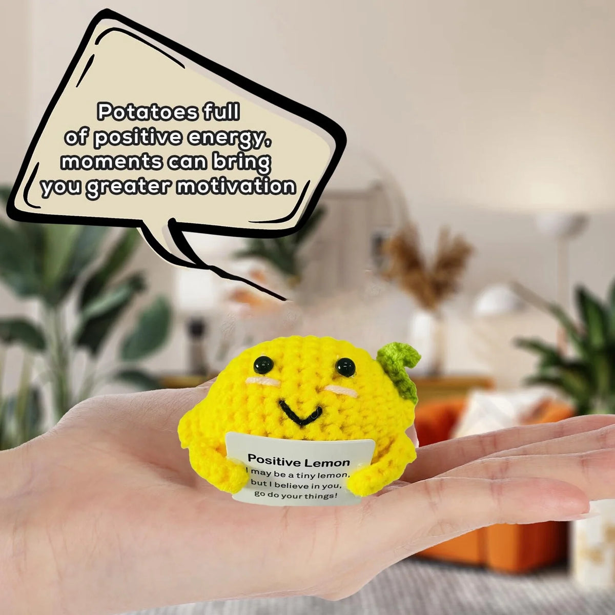 Lemon Potato Cucumber Tomato Wool Crocheted Bag Buckle Pendant Y5589
