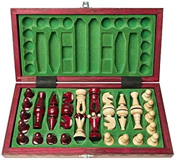 Vintage Carved Wooden Chess Set D470