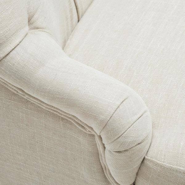 Light Beige Fabric Settee K15567