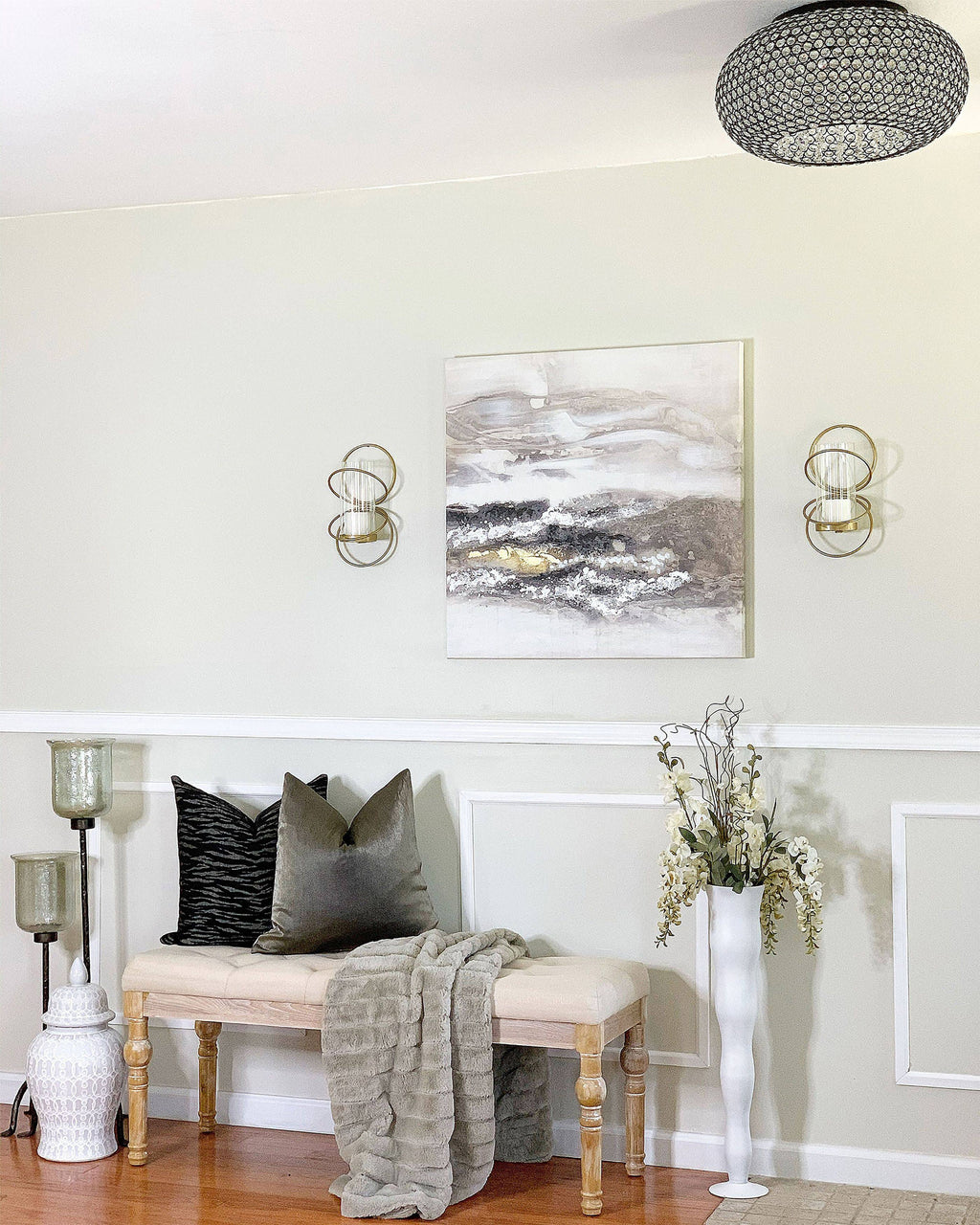 Bronze 6-Light Flush Mount F986