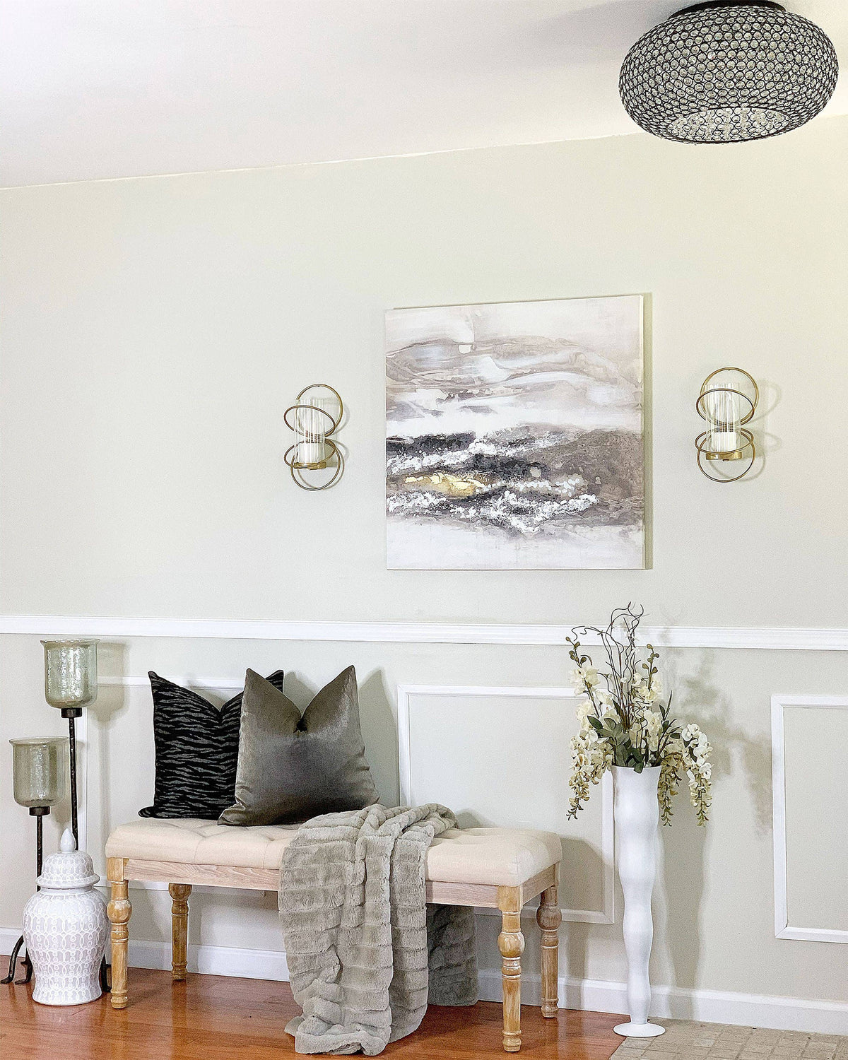 Bronze 6-Light Flush Mount F986