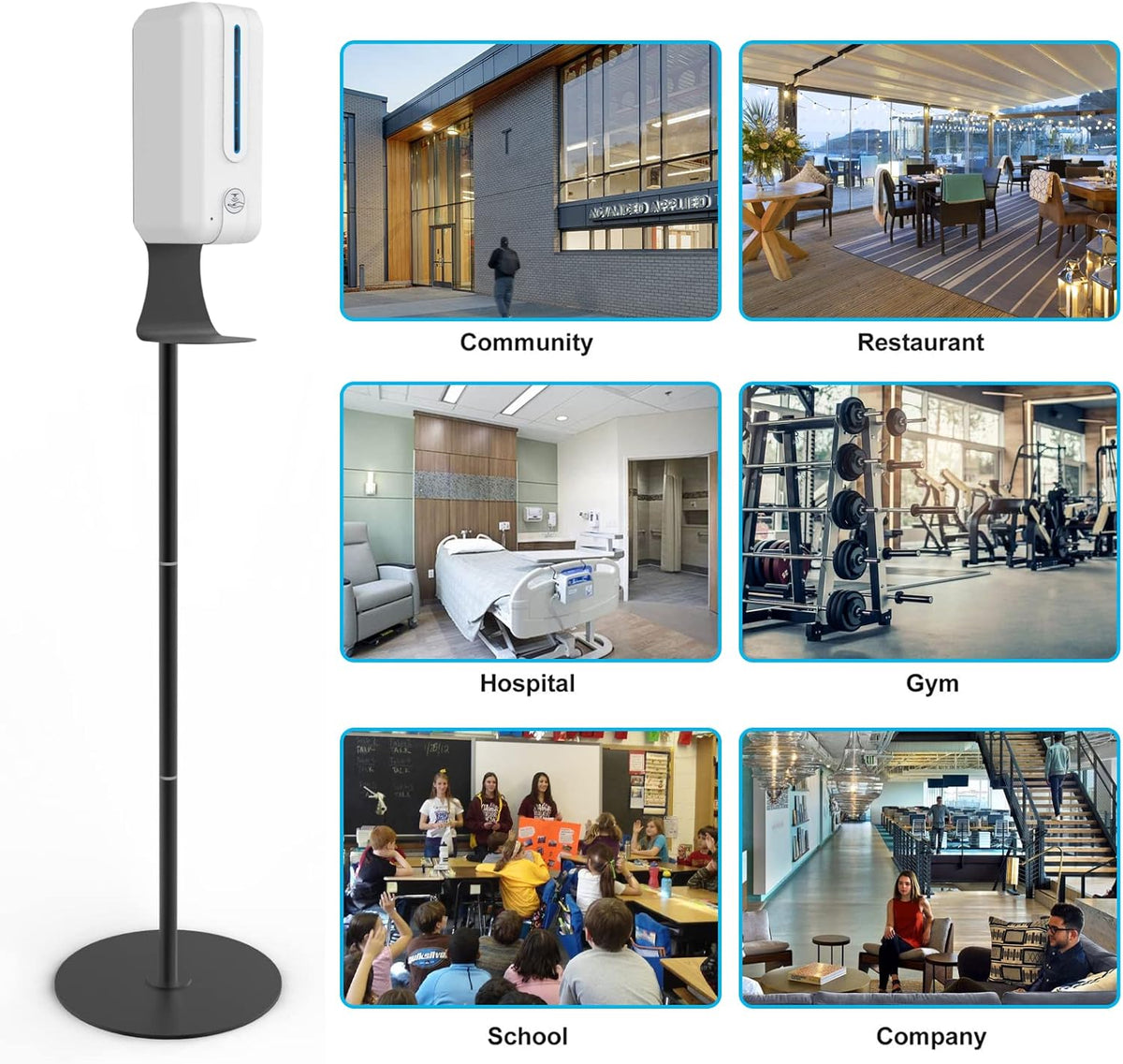 Touchless Automatic Hand Sanitizer Dispenser with Stand, 1500ml Refillable Inner Bottle E8139