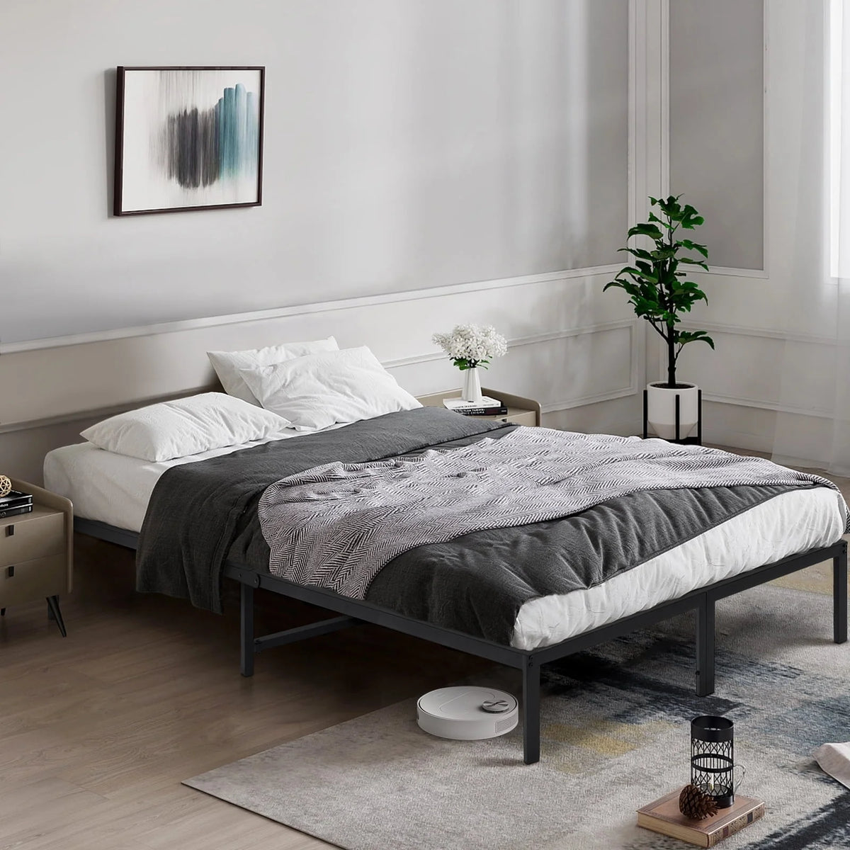 Full Size 18 inch Heavy Duty Metal Platform Bed Frame I5617
